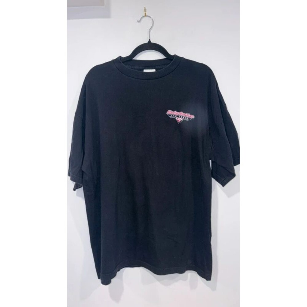 Vintage 90s Harley-Davidson Cafe Las Vegas Eagle Lightning Tee XL USA Made